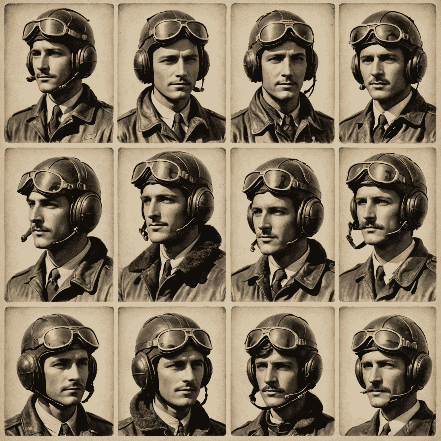 A collage of vintage photographs showing the evolution of Aviator from concept sketches to global tournaments